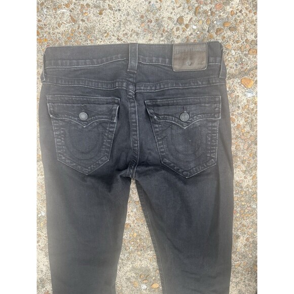 True Religion Jeans Mens Size 32 Black  Denim ROCCO Relaxed Skinny Flap Pockets - Picture 5 of 5
